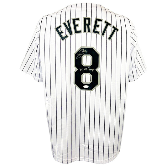 Carl Everett autographed signed inscribed jersey MLB Chicago White Sox JSA COA