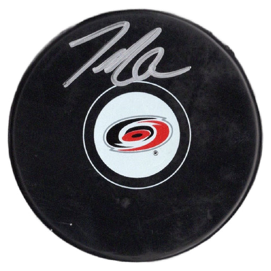 Jesperi Kotkaniemi autographed signed puck NHL Carolina Hurricanes JSA COA