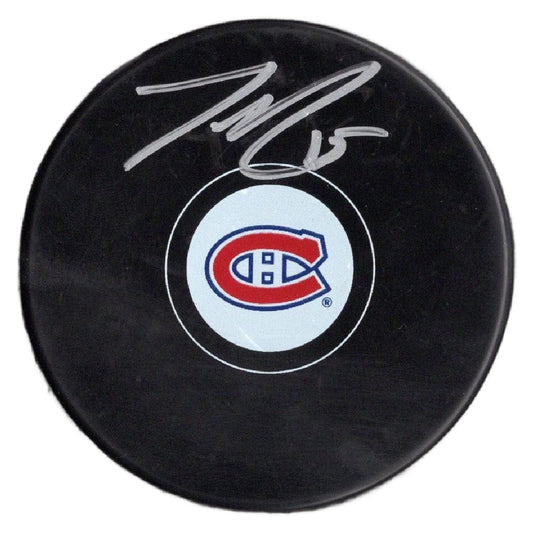 Jesperi Kotkaniemi autographed signed puck NHL Montreal Canadiens JSA COA