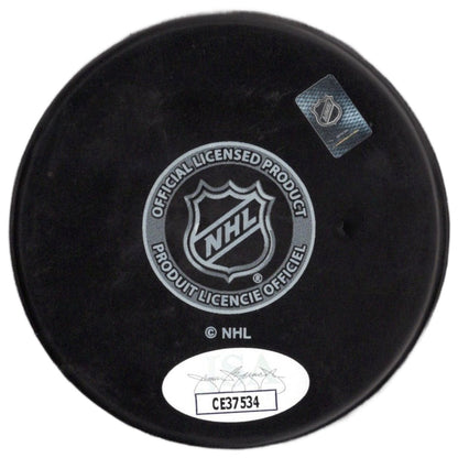 Jesperi Kotkaniemi inscribed signed puck NHL Carolina Hurricanes JSA COA