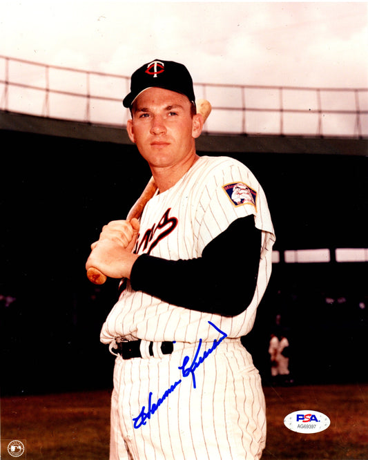 Harmon Killebrew autographed signed 8x10 photo MLB Minnesota Twins PSA COA
