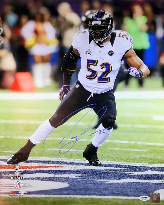 Ray Lewis Autographed 16x20 Photo NFL Baltimore Ravens PSA w/COA