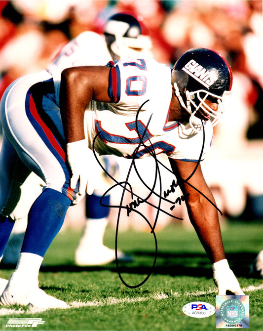 Leonard Marshall autographed signed 8x10 NFL photo New York Giants PSA COA