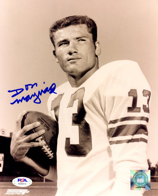 Don Maynard autographed signed 8x10 photo NFL New York Jets PSA COA Super Bowl