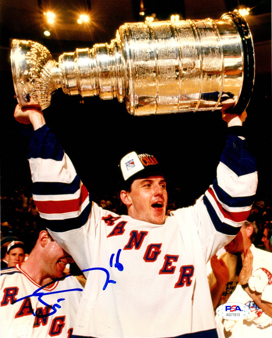 Brian Noonan autographed signed 8x10 photo NHL New York Rangers PSA COA