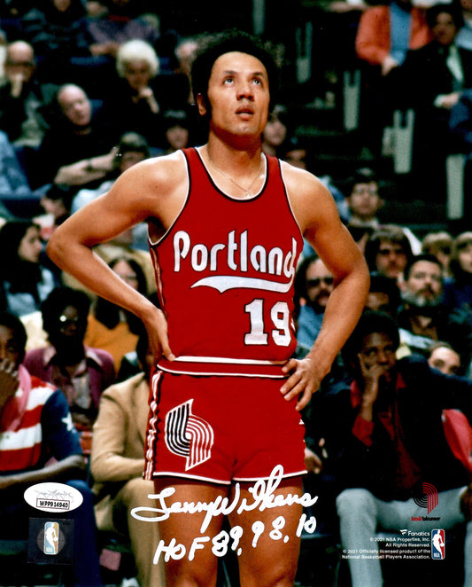 Lenny Wilkens autographed inscribed 8x10 photo NBA Port Land Trail Blazers JSA