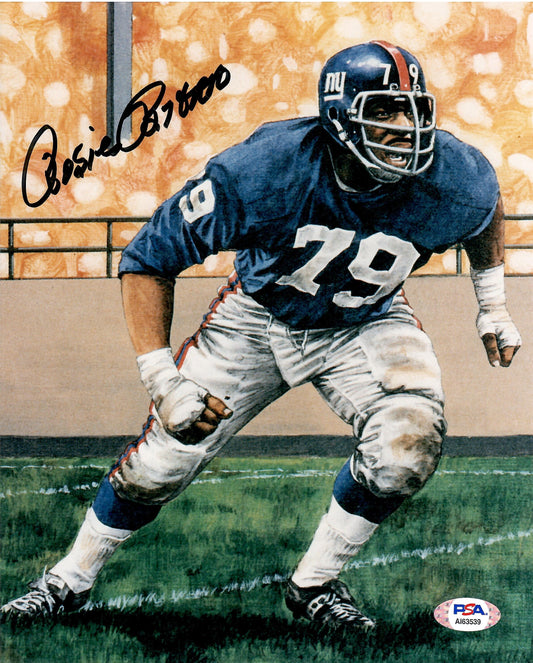 Rosie Brown autographed signed 8x10 photo New York Giants PSA COA