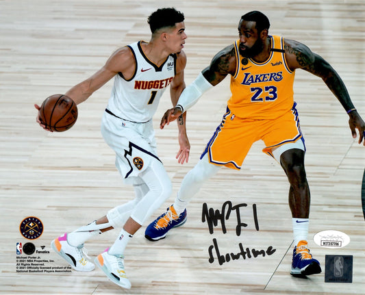 Michael Porter Jr. signed 8x10 photo autographed inscribed Showtime Denver Nuggets JSA ITP vs Lebron James