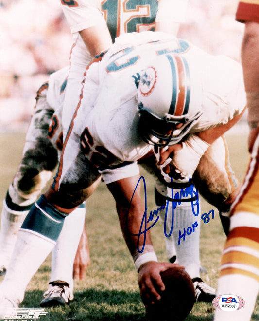 Jim Langer autographed signed inscribed 8x10 photo NFL Miami Dolphins PSA COA