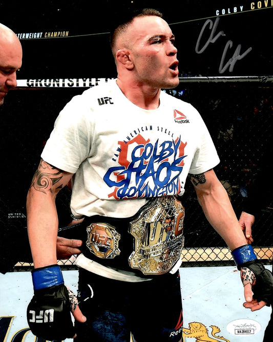 Colby Covington autographed signed 8x10 photo UFC JSA Witness Usman Masvidal