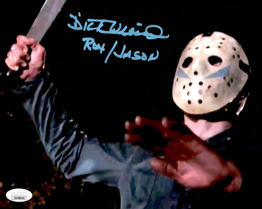 Dick Wieand signed inscribed Jason Voorhees 8x10 photo JSA COA Friday the 13th