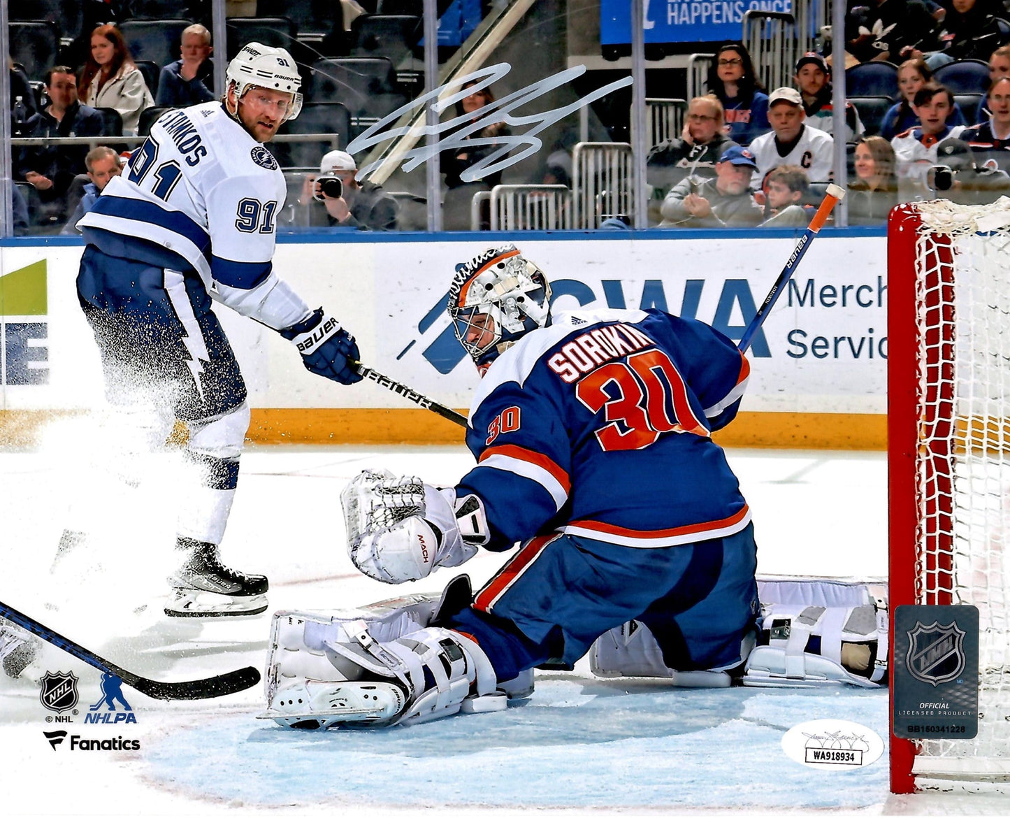 Ilya Sorokin autographed signed 8x10 photo NHL New York Islanders JSA COA