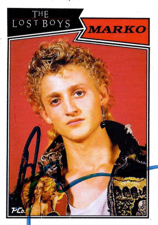 Alex Winter Signed Card The Lost Boys Bill & Ted's Excellent Adventure