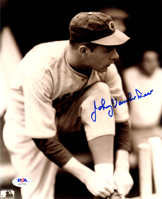 John Vander Meer autographed signed 8x10 photo MLB Cincinnati Reds PSA COA