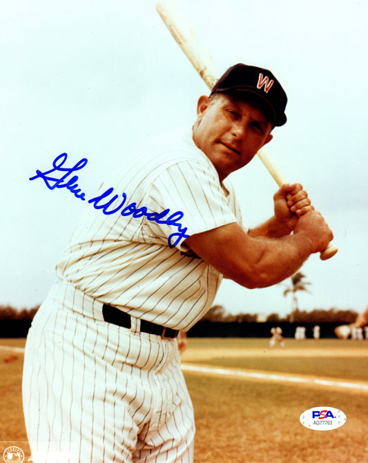 Gene Woodling autographed signed 8x10 photo MLB Washington Senators PSA COA