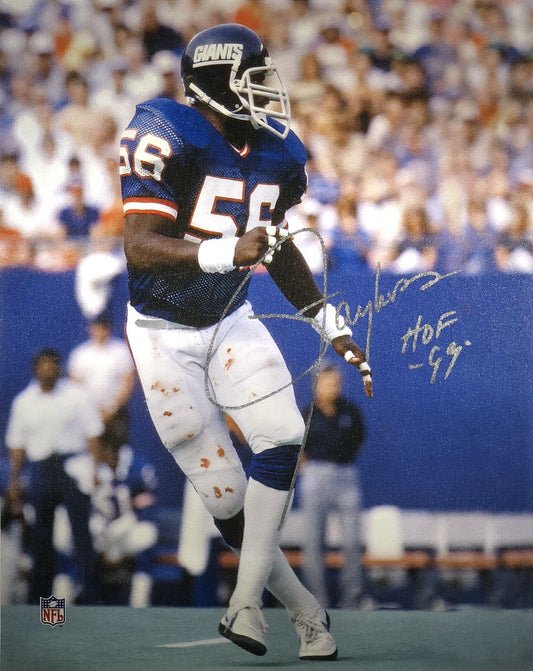 Lawrence Taylor autographed inscribed canvas 16x20 New York Giants COA