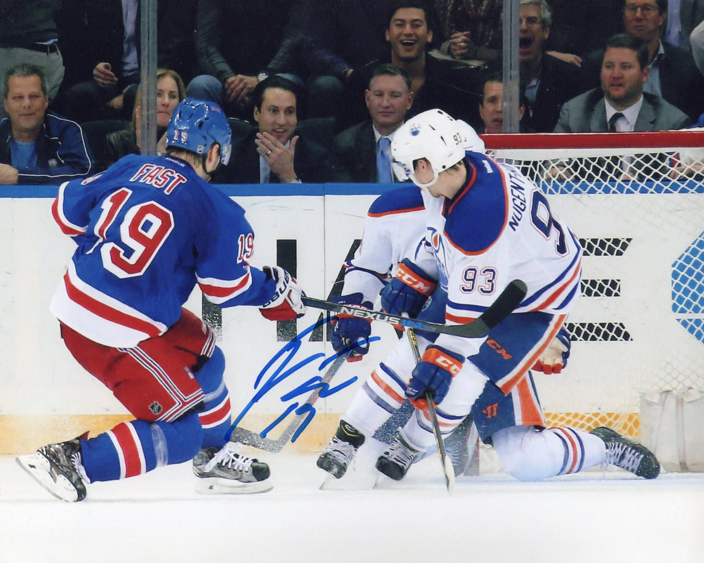 Jesper Fast autographed signed 8x10 photo NHL New York Rangers JAG