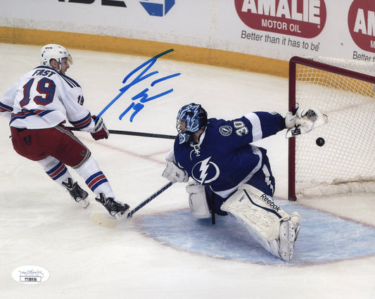 Jesper Fast autographed signed 8x10 photo NHL New York Rangers JSA COA