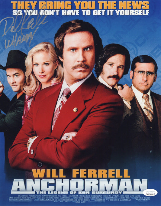 David Koechner signed inscribed 11x14 photo Anchorman JSA
