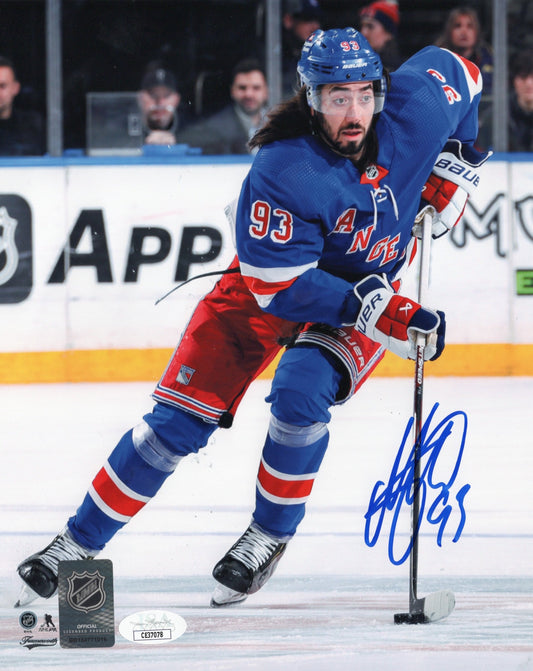 Mika Zibanejad autographed signed 8x10 photo NHL New York Rangers JSA COA