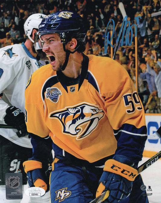 Roman Josi autographed signed 8x10 photo NHL Nashville Predators JSA COA