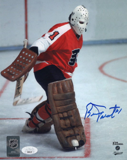 Bernie Parent autographed signed 8x10 photo NHL Philadelphia Flyers JSA COA