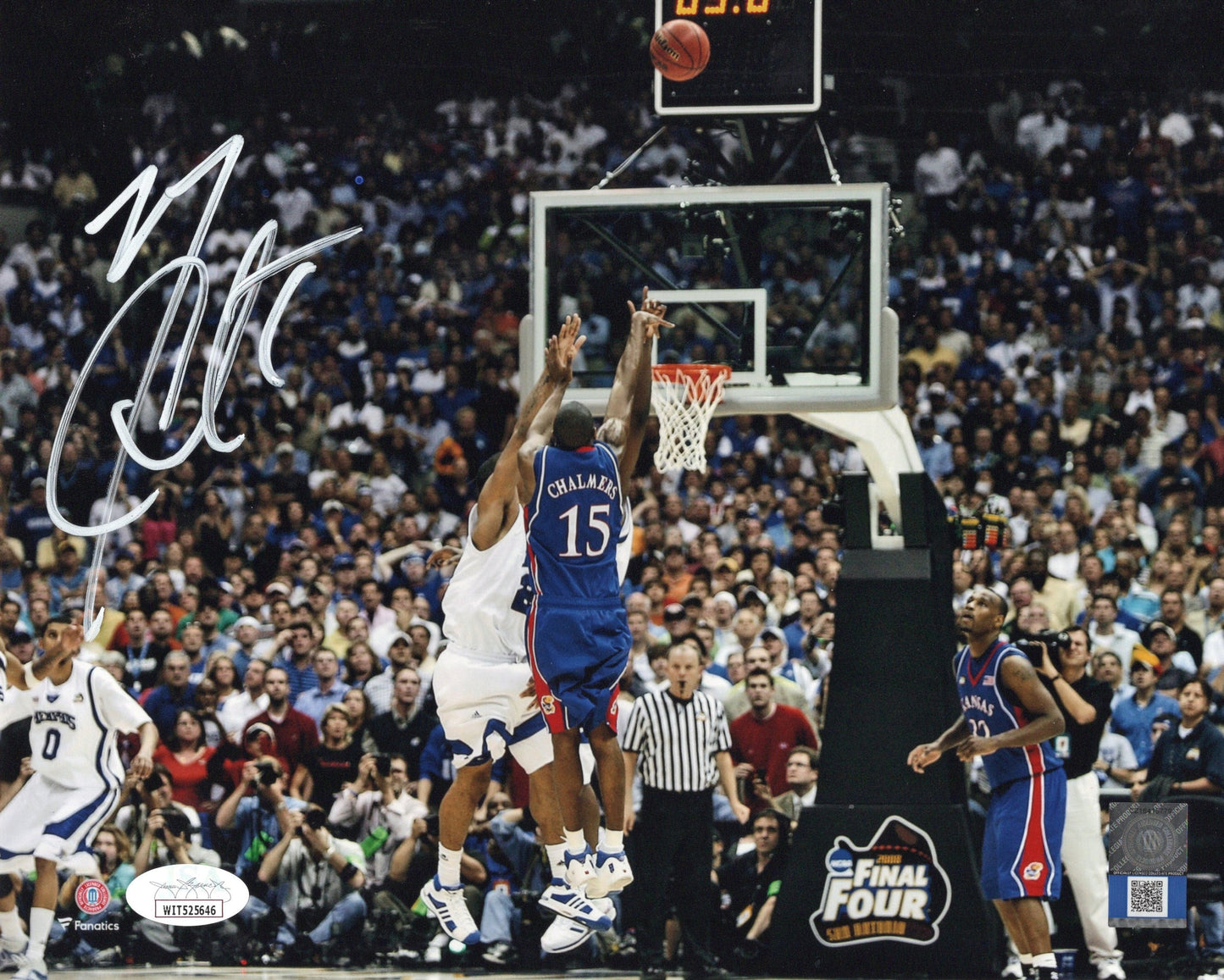 Mario Chalmers autographed signed 8x10 photo NBA Miami Heat JSA COA